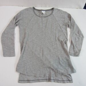 J Jill women's shirt swing top striped gray white small